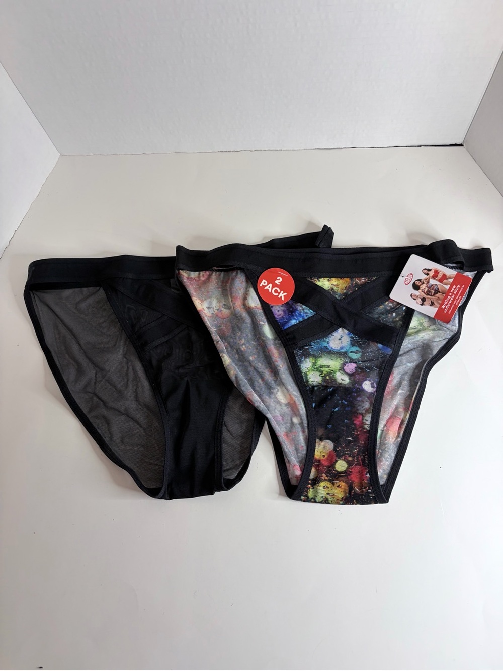 Parade Silky Mesh Cheeky 2 Pack Panties Size M